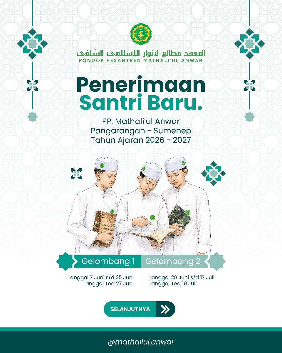 Pendaftaran Santri Baru Tahun Ajaran 2026-2027